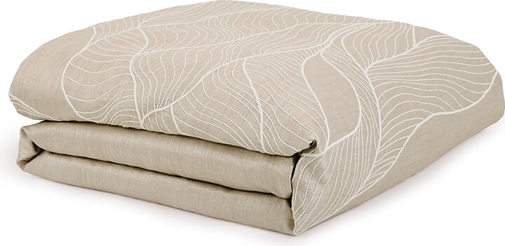 Donna Karan Dune Embroidered Duvet Cover King