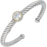 Thumbnail for your product : Lord & Taylor Sterling Silver & Cubic Zirconia Ridged Cuff Bracelet
