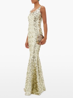Dolce & Gabbana Sequinned Fishtail Gown - Gold
