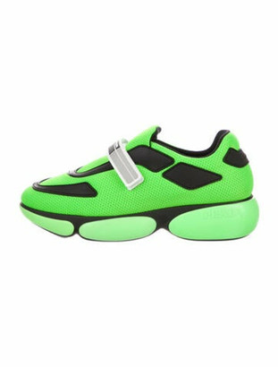 Prada 2018 Colorblock Pattern Athletic Sneakers w/ Tags Green - ShopStyle