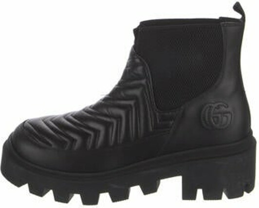 Gucci Double G Logo Leather Chelsea Boots - ShopStyle