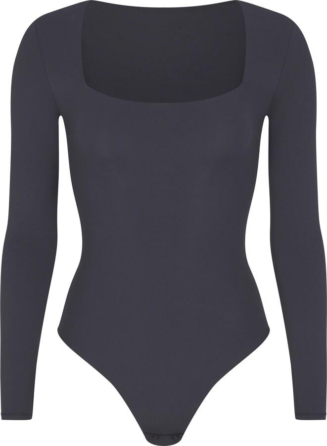 Long-Sleeve Square-Neck Bodysuit