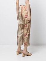 Thumbnail for your product : Pierre Louis Mascia Floral-Print Straight Trousers