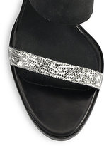 Thumbnail for your product : Helmut Lang Mimeo Lizard-Print Leather High-Heel Sandals