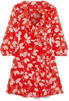 Thumbnail for your product : Rixo Abigail Floral-print Silk-crepe Wrap Dress