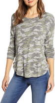 Thumbnail for your product : Bobeau Rib Long Sleeve Fuzzy Top