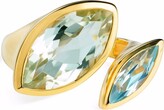 Thumbnail for your product : Neola Design Gold Cocktail Ring Green Amethyst & Blue Topaz Celestine
