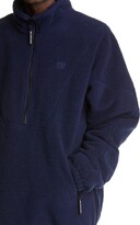 Thumbnail for your product : Balenciaga Logo Embroidered Half Zip Polar Fleece Pullover