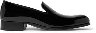 Tom Ford Edgar Grosgrain-Trimmed Patent-Leather Loafers