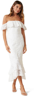 forever new sara off shoulder gown