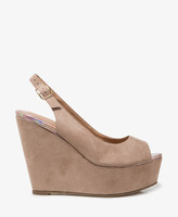 Thumbnail for your product : Forever 21 Hologram Trim Wedge Sandals