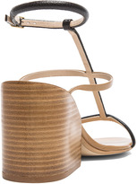 Thumbnail for your product : Chloé T-Strap Sandals in Black & Tan