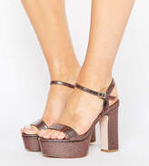 Thumbnail for your product : ASOS Higher Love Wide Fit Platform Sandals