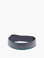 Thumbnail for your product : SONIA PETROFF Lobster Crystal-embellished Striped Leather Belt - Blue Multi