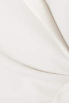 Thumbnail for your product : Max Mara Satin-trimmed Crepe Wrap Blazer - Ivory