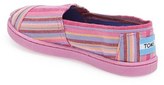 Thumbnail for your product : Toms 'Classic - Youth' Stripe Slip-On (Toddler, Little Kid & Big Kid)