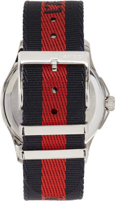 Gucci Navy and Red LAveugle Par Amour Snake Watch