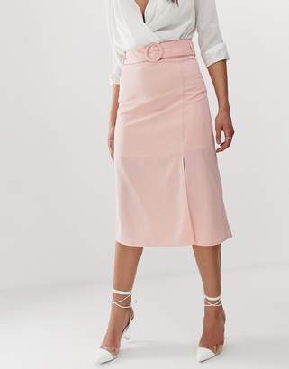 Fashion Union midi skirt with buckle