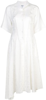 Loewe Feather Jacquard Shirt Dress