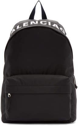 Balenciaga Black and Navy Wheel Backpack