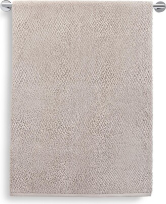 6pc Checkered Bath Towel Set Silver - Cassadecor