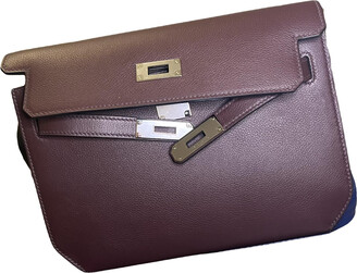 Hermes Kelly Dépêches leather clutch bag - ShopStyle
