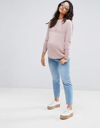 ASOS Maternity Jumper With Ripple Stitch Detail
