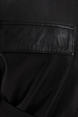 REMAIN Birger Christensen Belted Leather Shirt Dress