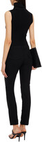 Thumbnail for your product : Pierre Balmain Leather-trimmed wool slim-leg pants