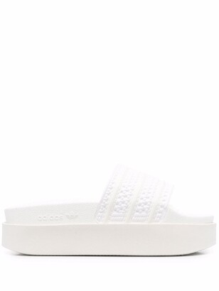 adidas Adilette Bonega platform sandals - ShopStyle