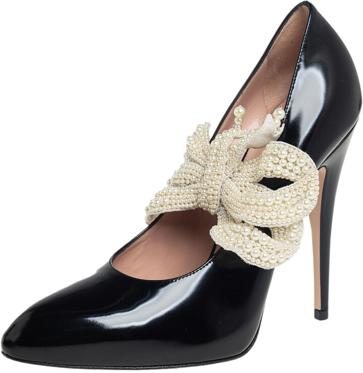 sådan Rudyard Kipling hybrid Gucci Bow Pumps | Shop the world's largest collection of fashion | ShopStyle