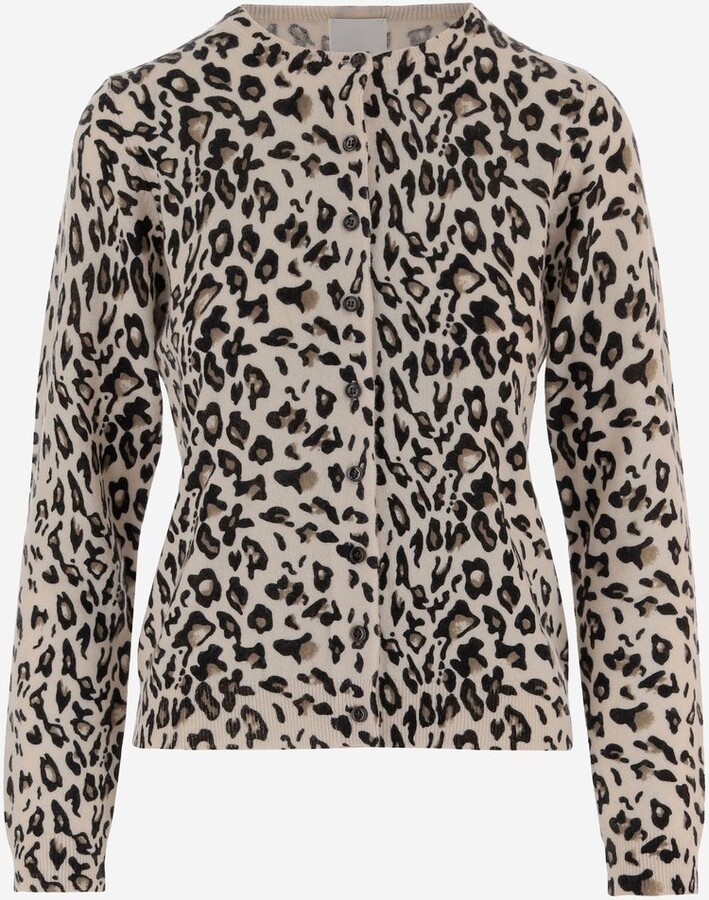 Allude Leopard Print Cardigan