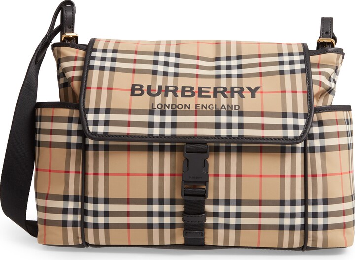Burberry Flap Check Diaper Bag - ShopStyle