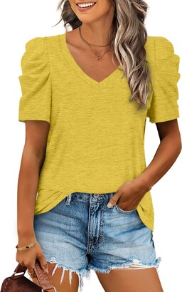 cute yellow shirts plus size
