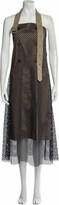 Lace Pattern Midi Length Dress 