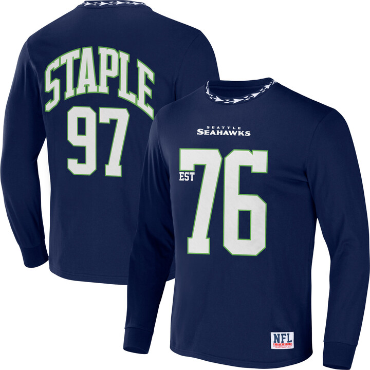 Staple Men's NFL x Navy Seattle Seahawks Core Team Long Sleeve T-Shirt