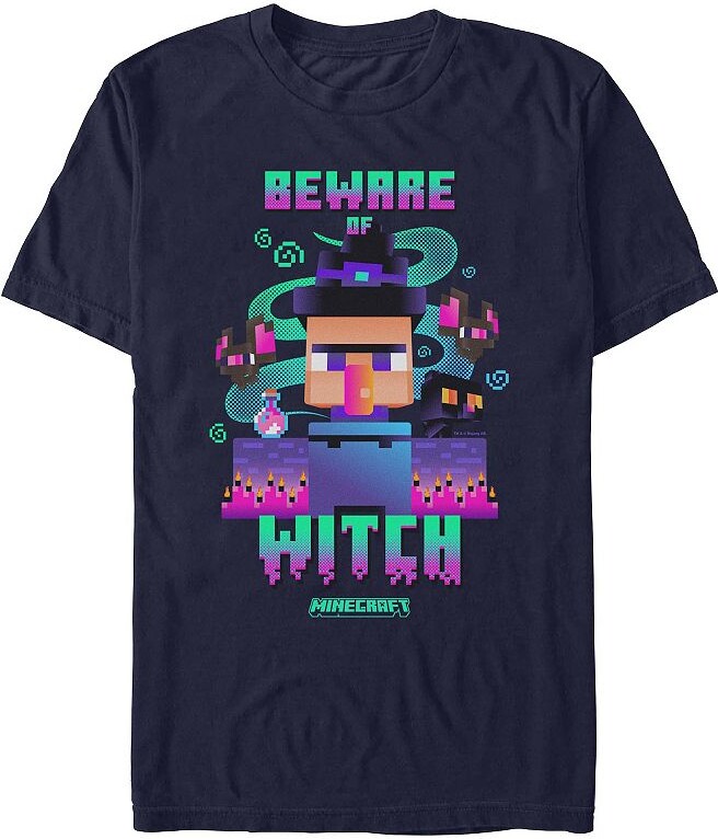 Minecraft Men's Beware Of Witch Graphic Tee
