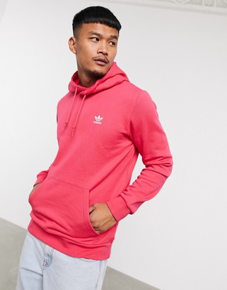 adidas essentials hoodie in pink - ShopStyle