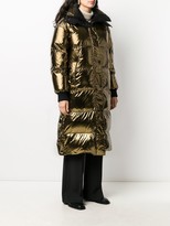 Thumbnail for your product : Army by Yves Salomon Reversible Longline Metallic Puffer Coat