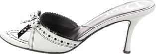 Christian Dior Leather Lasercut Accents Slides
