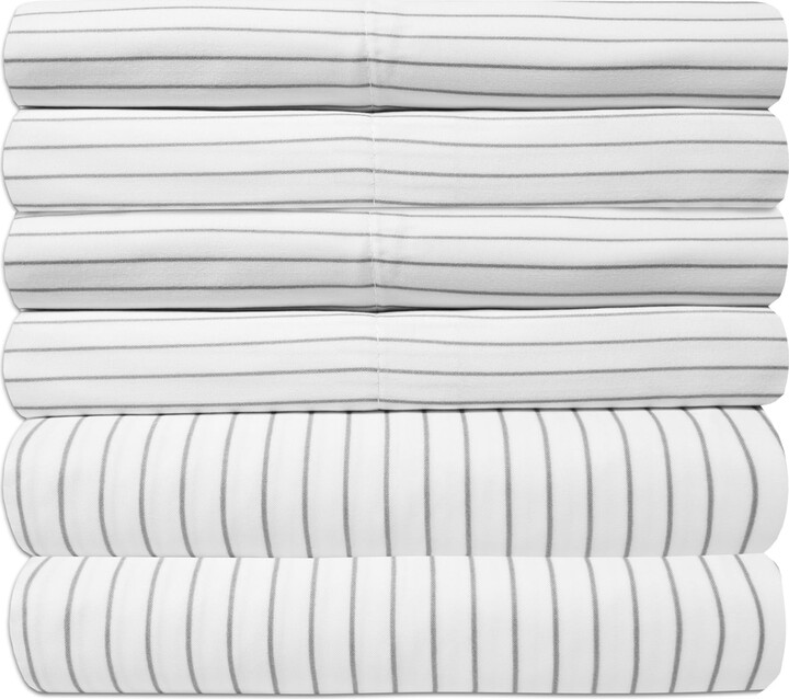 Loft Collection 1500 Thread Count Egyptian Quality Extra Soft Deep Pocket Bedroom Pinstripe Sheet Set