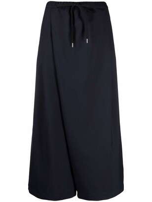wide leg drawstring trousers