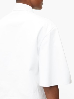 Carolina Herrera Wide-sleeve Cotton-canvas Shirt - White