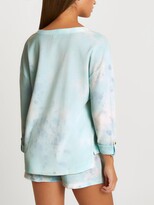 Thumbnail for your product : River Island Tie Dye Waffle Lounge Top - Blue