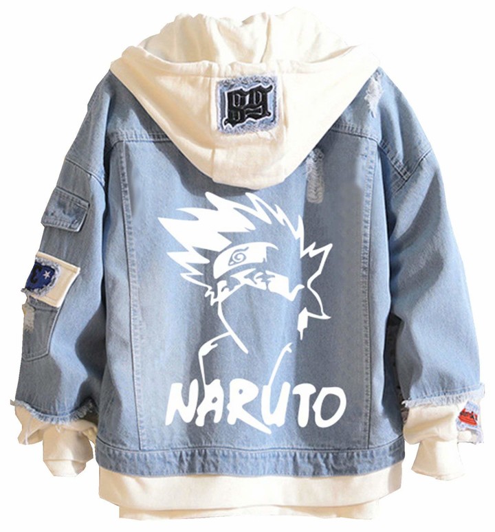 Naruto stylish hooded denim jacket Clearance
