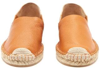 Valentino Feather-strap Leather Espadrilles - Womens - Tan