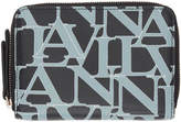 Lanvin Blue Compact Logo Wallet 