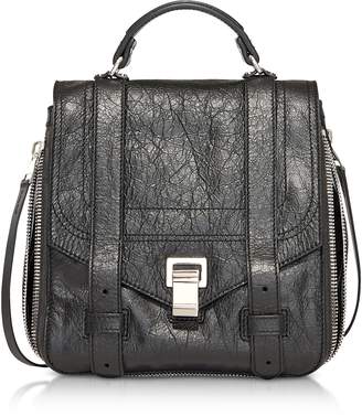 Proenza Schouler PS1+ Zip Black Leather Backpack