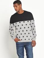Thumbnail for your product : River Island Mens Blocked Stars Jumper