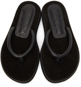 Thumbnail for your product : Osoi Black Boat Tie Platform Sandals